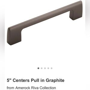 NWT Amerock 128 mm 5" Centers Pull in Graphite cabinet handles